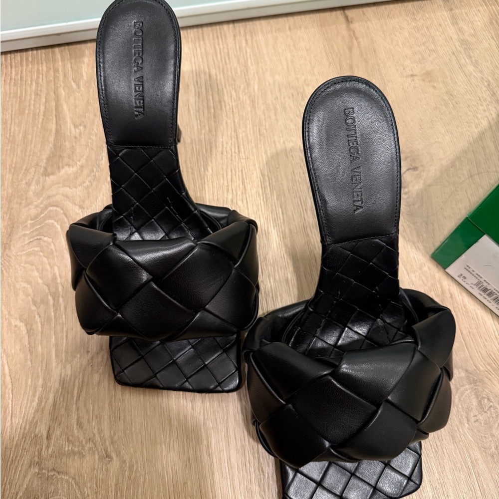 Bottega Veneta Black Lido Heels